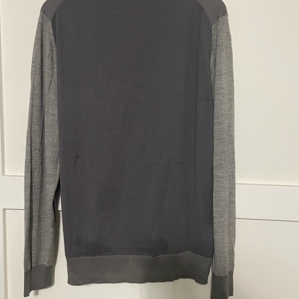 Lanvin Charcoal and Light Gray Men's Sweater